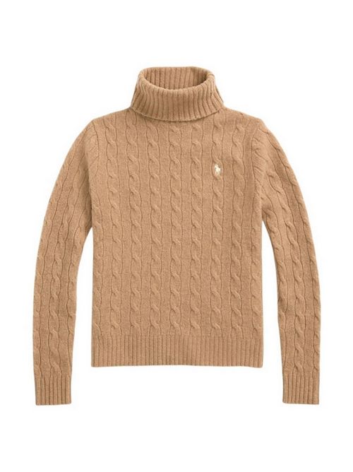 dolcevita donna a trecce cammello Ralph Lauren | 211888686006
